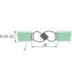 Joint d'étanchéité magnétique 180° à coller   Joint d'étanchéité magnétique 180° à coller