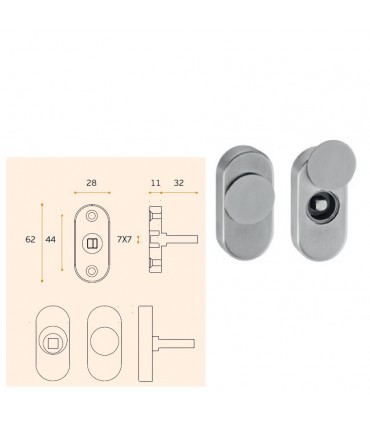 Rosace de sécurité avec obturateur pour fenêtre