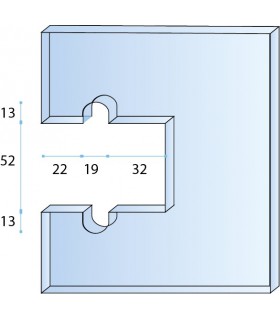Serrure extra plate pour porte en verre
