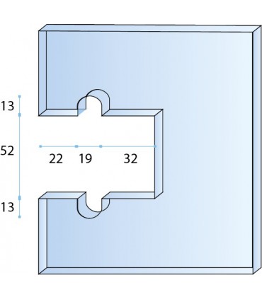 Serrure extra plate pour porte en verre