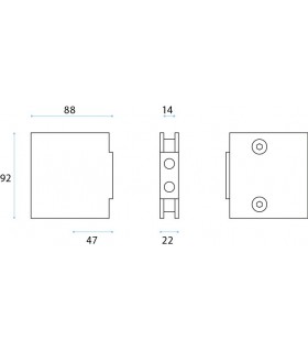 Gâche sans battue pour serrure extra plate