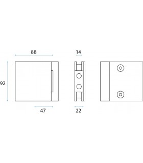 Gâche avec battue pour serrure extra plate