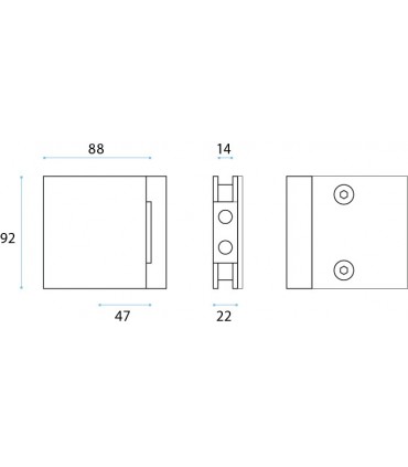 Gâche avec battue pour serrure extra plate