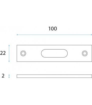 Gâche de sol pour serrure extra plate