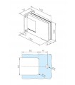 Paire de charnière à fermeture hydraulique pour porte en verre