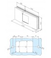 Paire de charnière à fermeture hydraulique pour porte en verre Paire de charnière à fermeture hydraulique pour porte en verre