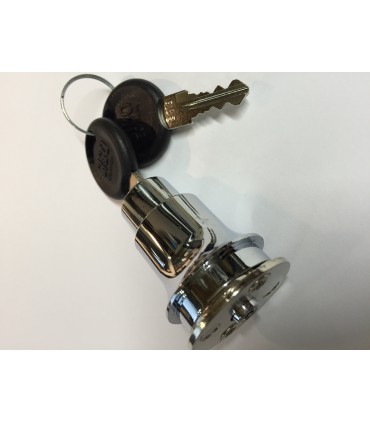 Serrure poussoir pour porte coulissante de vitrine en verre