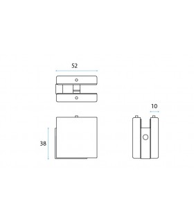 Fixation d'angle pour imposte en verre