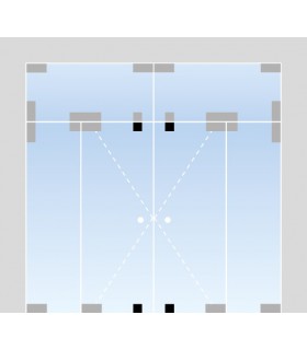Serrure à bouton pour porte en verre