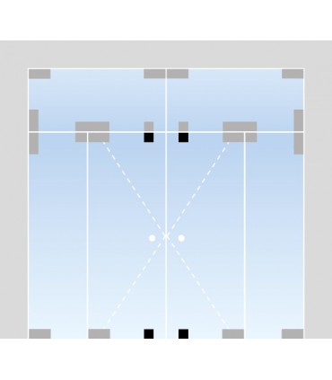 Serrure à bouton pour porte en verre
