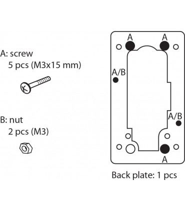 Contreplaque pour serrure à came série M237