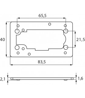 Contreplaque pour serrure à came série M238