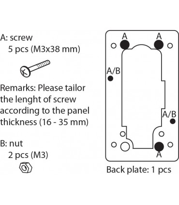 Contreplaque pour serrure à came série M238