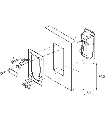 Contreplaque pour serrure à came série M238