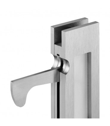 Poignée tirette pour porte coulissante en verre