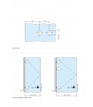 Paumelle inox avec fiche de 40 mm pour porte clarit en verre Paumelle inox avec fiche de 40 mm pour porte clarit en verre