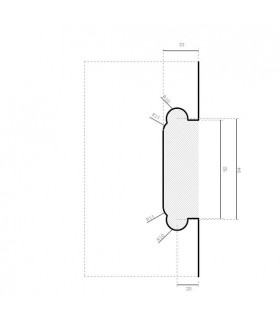 Poignée tirette pour porte coulissante en verre Poignée tirette pour porte coulissante en verre