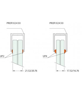 Profil aluminium en U de 40.1 x 30.5 x 40.1 mm série Super Profix 2430 Profil aluminium en U de 40.1 x 30.5 x 40.1 mm série Super Profix 2430