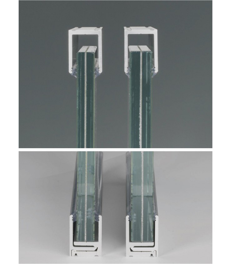 Profil aluminium avec parclose 40.1 x 30.5 x 40.1 mm série Super Pr...