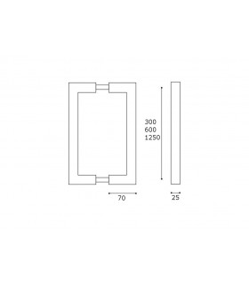Poignée carrée série Quadro