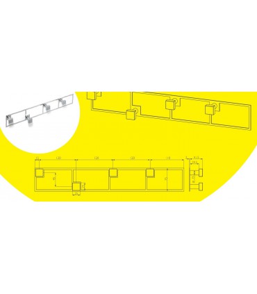 Patère Eccentric multi