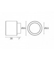 Butée de porte inox rond 35 mm pour fixation murale Butée de porte inox rond 35 mm pour fixation murale