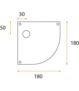 Paire de plaque arrondie pour poignée béquille série JSR