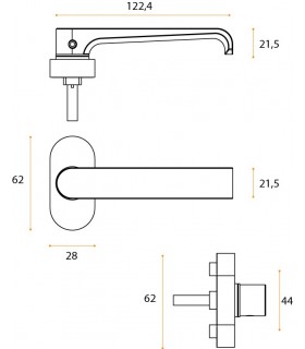 Poignée de fenêtre sur rosace dry keep