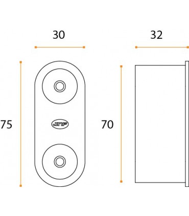 Poignée cuvette pour chant de porte