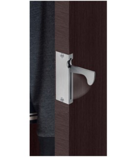 Poignée tirette pour porte coulissante en bois