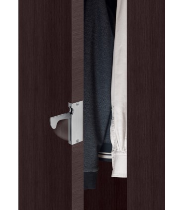 Poignée tirette pour porte coulissante en bois