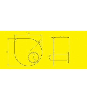 Patère Eccentric goutte d'eau