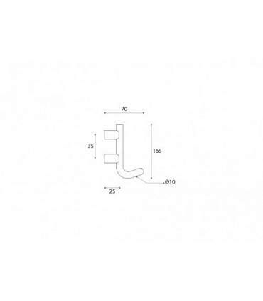 Patère série angulo ht.90 mm