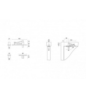 Pivot supérieur pour porte en bois
