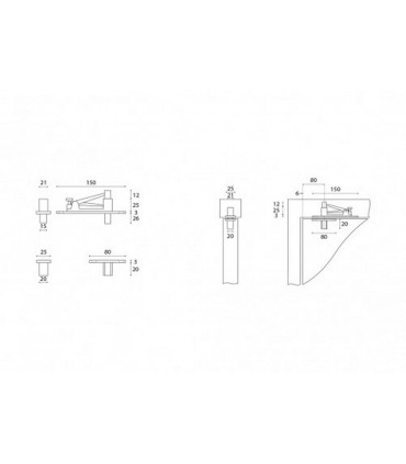 Pivot supérieur pour porte en bois