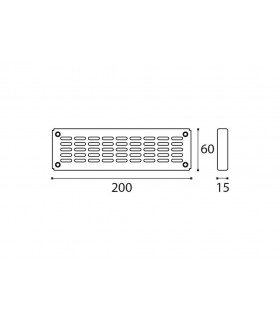 Grille de ventilation en inox avec trous oblongs Grille de ventilation en inox avec trous oblongs