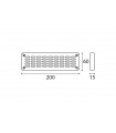 Grille de ventilation en inox avec trous oblongs