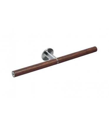 Porte serviette double en inox et bois de Wengé