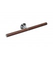 Porte serviette double en inox et bois de Wengé Porte serviette double en inox et bois de Wengé