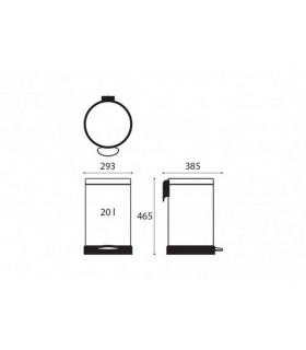 Poubelle inox couvercle plat Poubelle inox couvercle plat