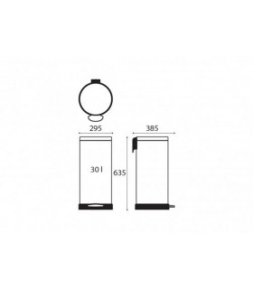 Poubelle inox couvercle plat Poubelle inox couvercle plat