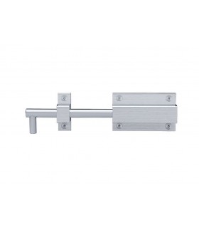 Targette inox en applique avec pêne rond Targette inox en applique avec pêne rond