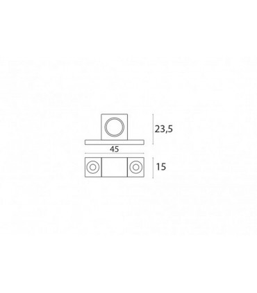 Targette inox en applique avec pêne rond