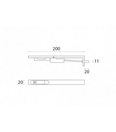 Verrou de porte encastrable