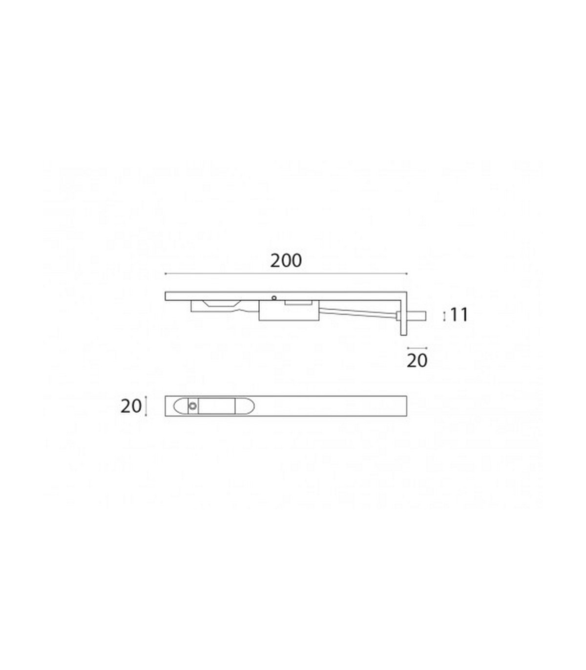 Verrou de porte en inox encastrable bouts droits - Targette et serr