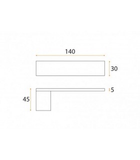 Paire de poignée béquille série GEOMETRIC SQUARE J142