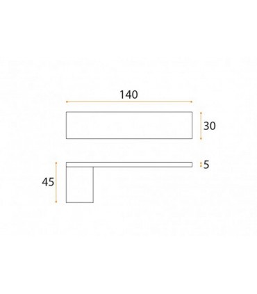 Paire de poignée béquille série GEOMETRIC SQUARE J142