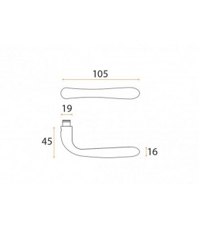 Poignée béquille série J89 Poignée béquille série J89