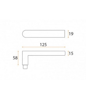 Paire de poignée béquille tubulaire ovale série J31