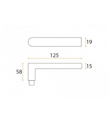 Paire de poignée béquille tubulaire ovale série J31